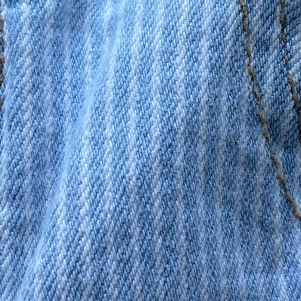 American Apparel Pinstriped High Waisted Jean Shorts - Picture 5 of 7